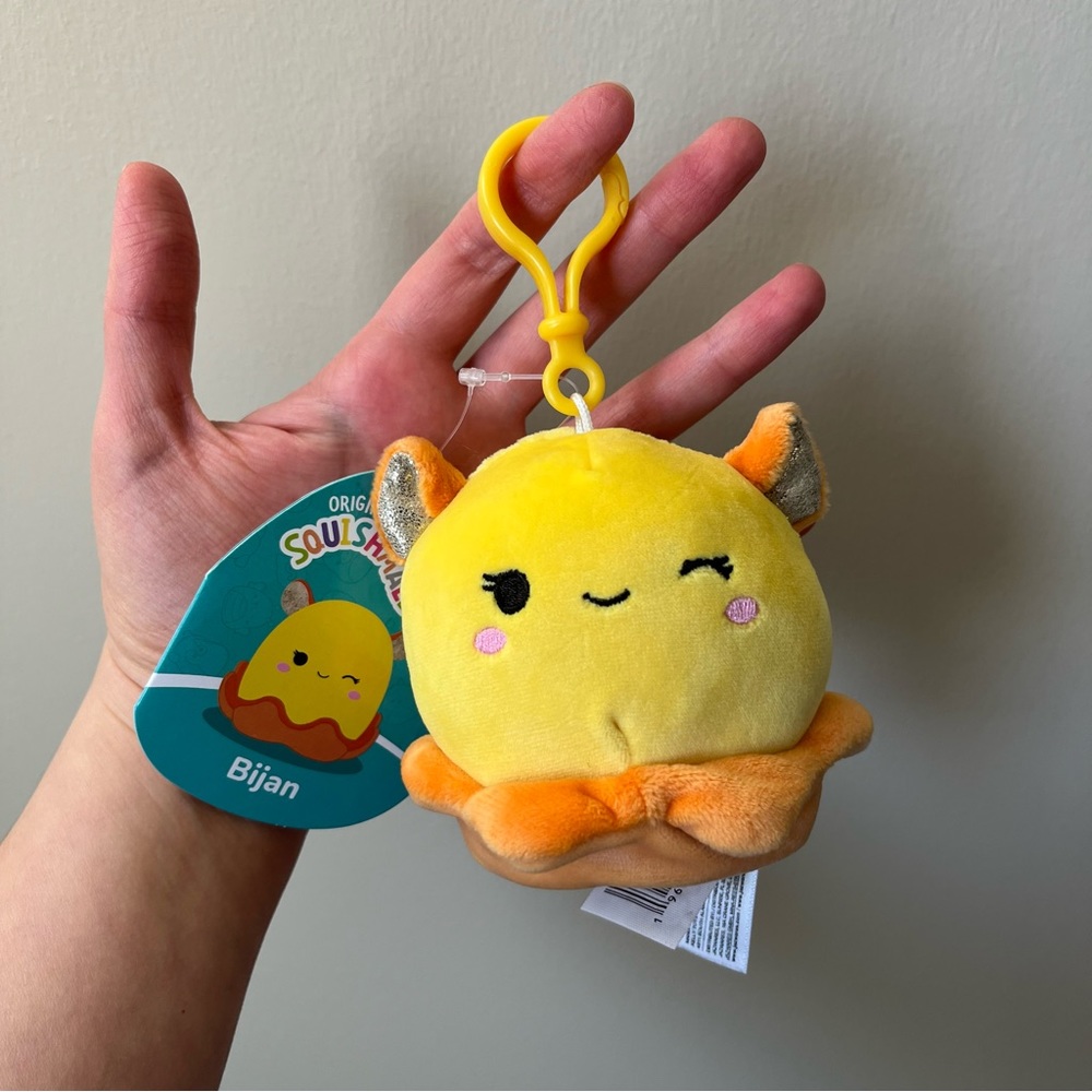 NWT Squishmallows Bijan Dumbo Octopus Clip 3” 3.5” Squishmallow Amazon Version
